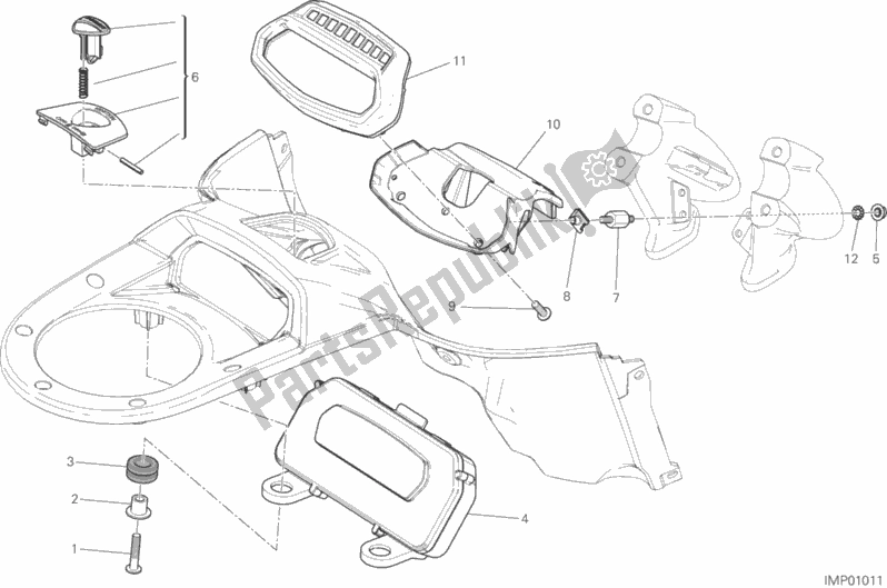 Toutes les pièces pour le Tableau De Bord du Ducati Diavel FL Thailand 1200 2018